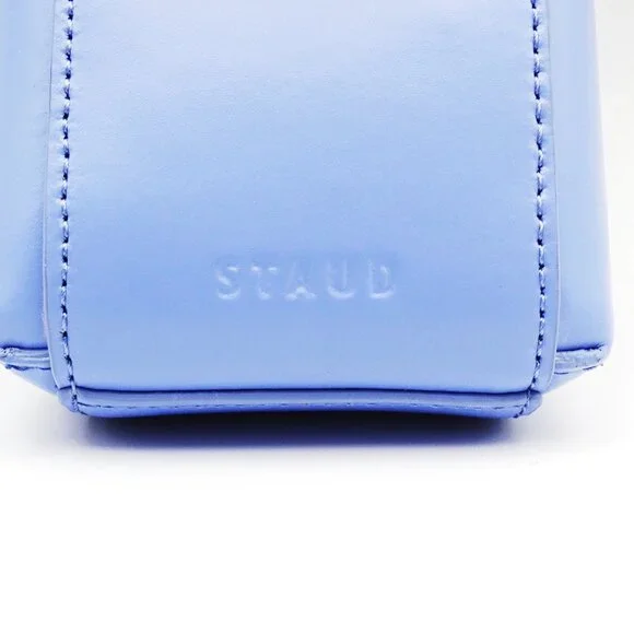 STAUD Shirley Micro Necklace in  Blue Hydrangea Color Leather - Picture 8 of 12